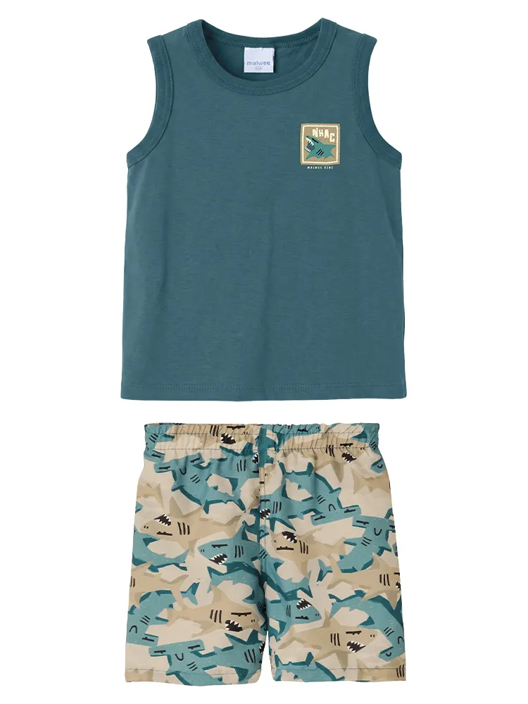 MALWEE — CONJUNTO MASCULINO INFANTIL SEM MANGA+BERMUDA