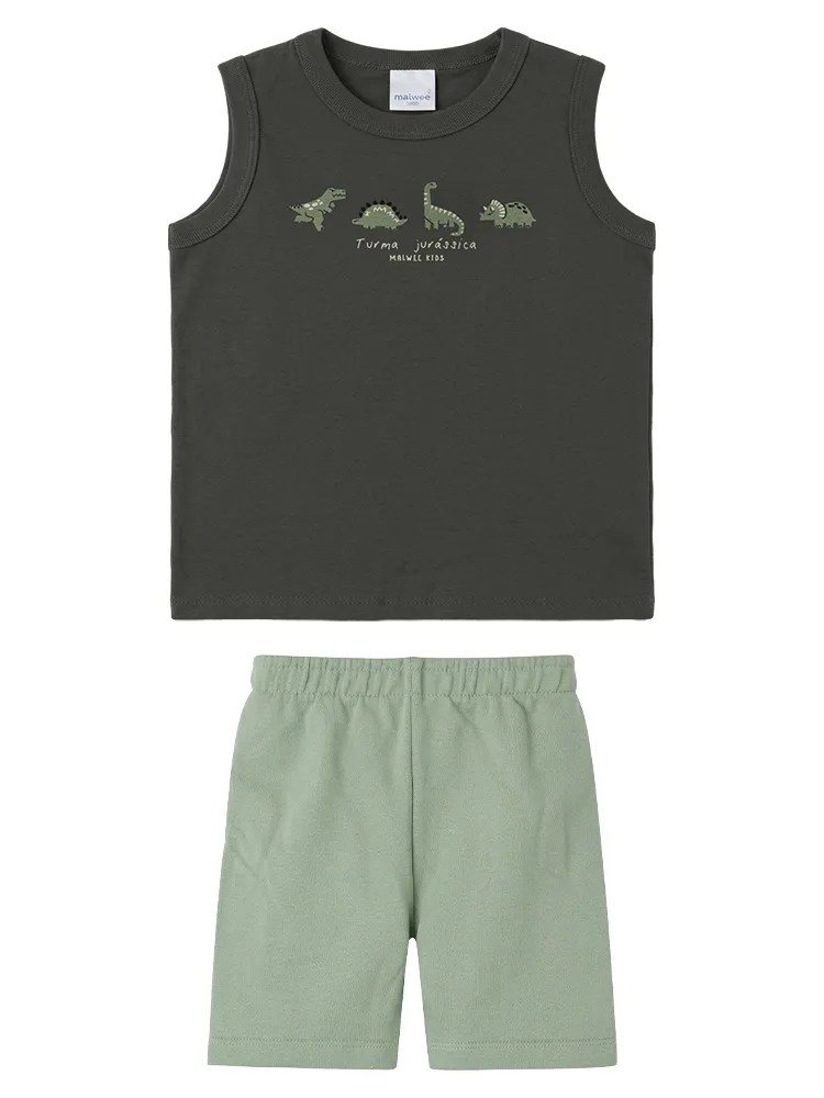 MALWEE — CONJUNTO MASCULINO INFANTIL SEM MANGA+BERMUDA