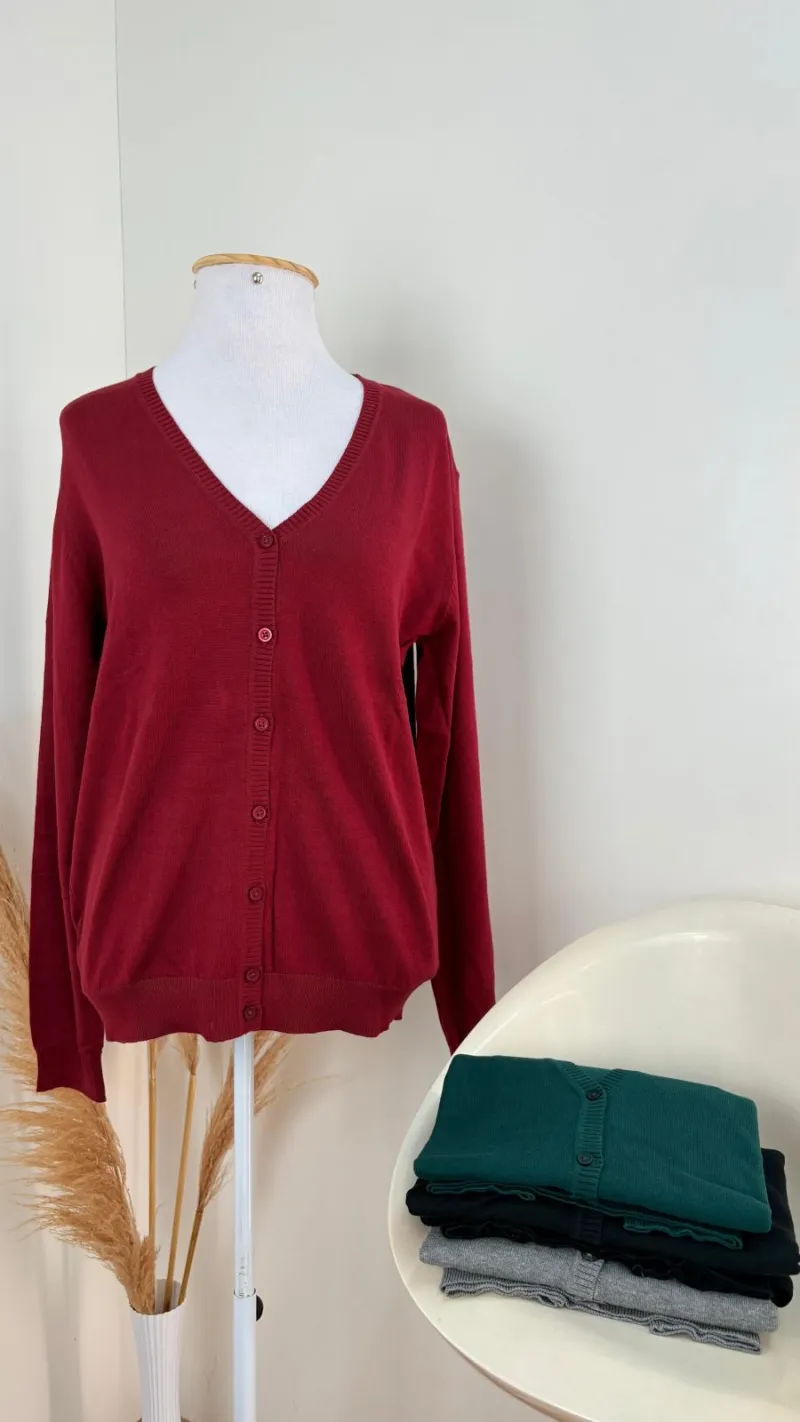 CARDIGAN FEMININO MANGA LONGA C/BOTAO R09
