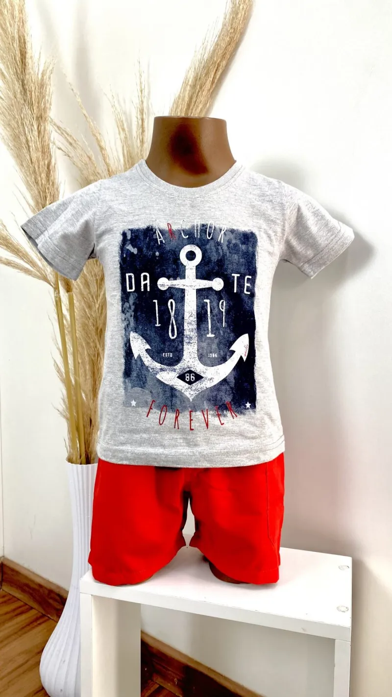 CONJUNTO MASCULINO INFANTIL SEM MANGA MALWEE