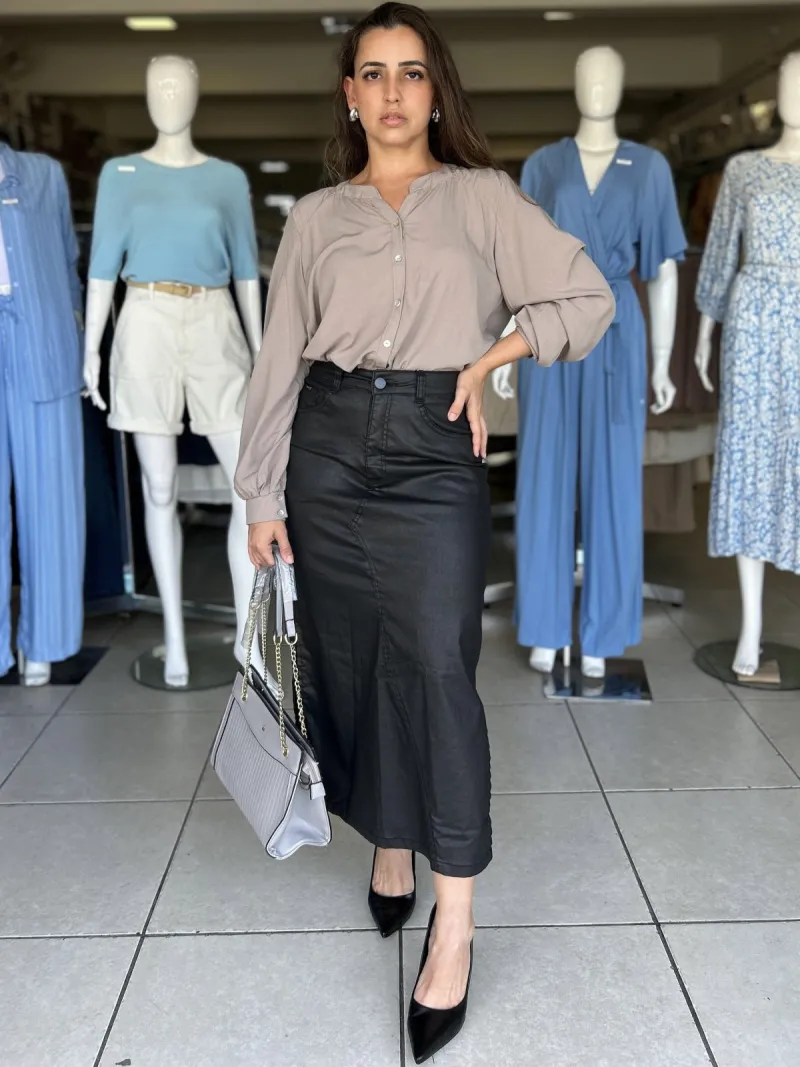 SAIA FEMININO ADULTO MIDI RESINADA