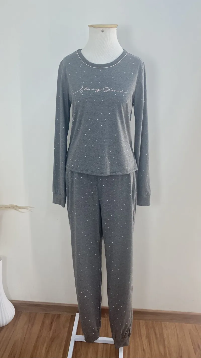 PIJAMA FEMININO ADULTO MANGA LONGA+CALÇA