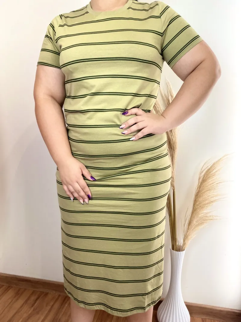 VESTIDO FEMININO ADULTO SEM MANGA CURTO