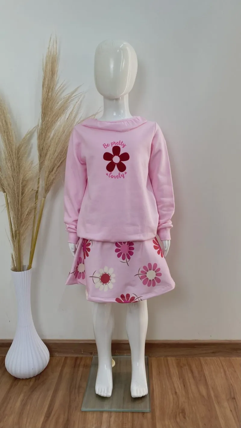 CONJUNTO FEMININO INFANTIL CASACO+SAIA MLT