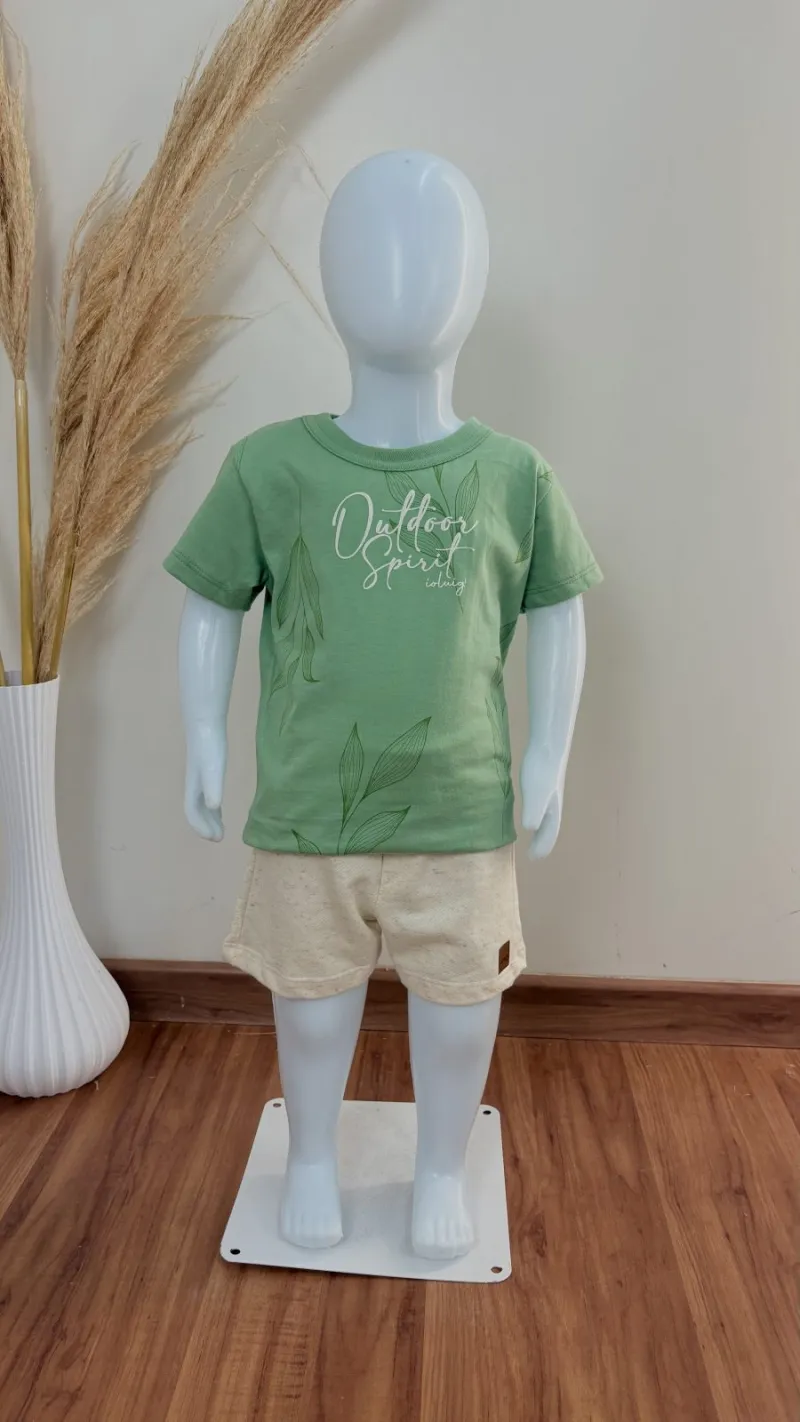 CONJUNTO MASCULINO INFANTIL SEM MANGA+BERMUDA