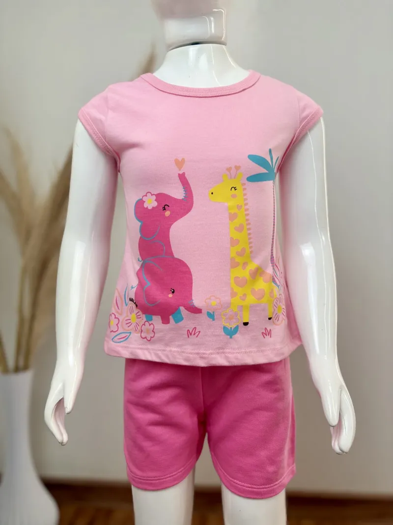 CONJUNTO FEMININO INFANTIL SM+SHORTS
