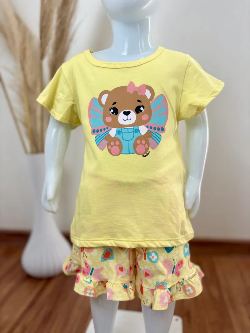 CONJUNTO FEMININO INFANTIL SM+SHORTS