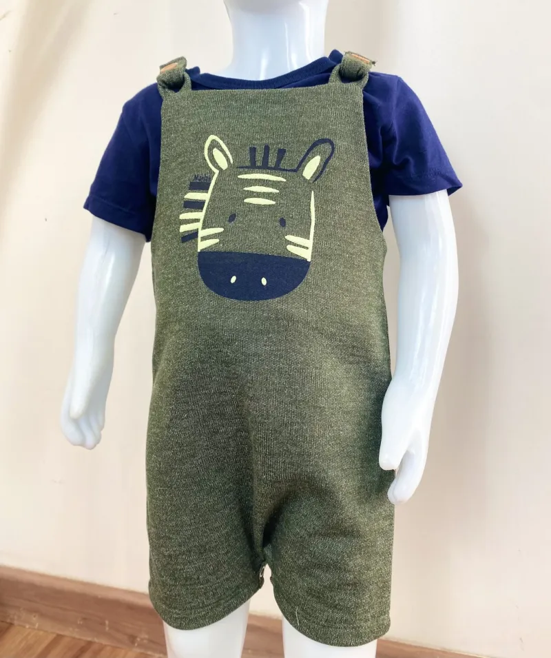 CONJUNTO MASCULINO INFANTIL MACACAO+SEM MANGA