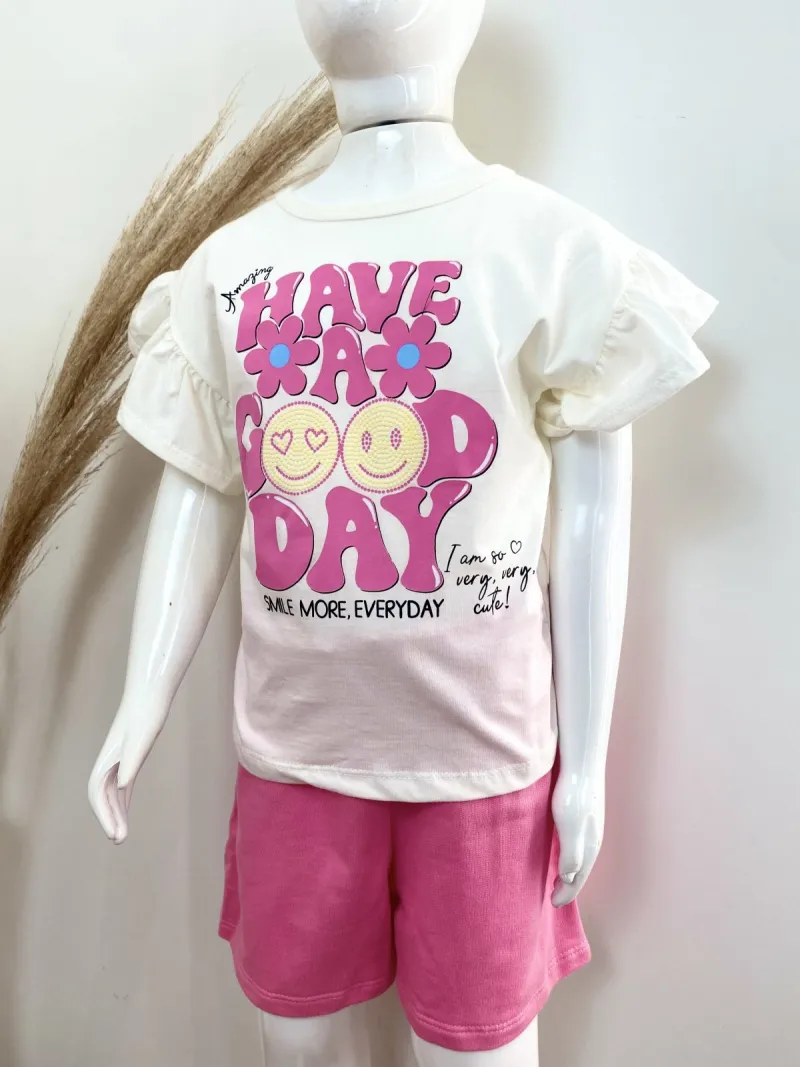 CONJUNTO FEMININO INFANTIL SM+SHORTS