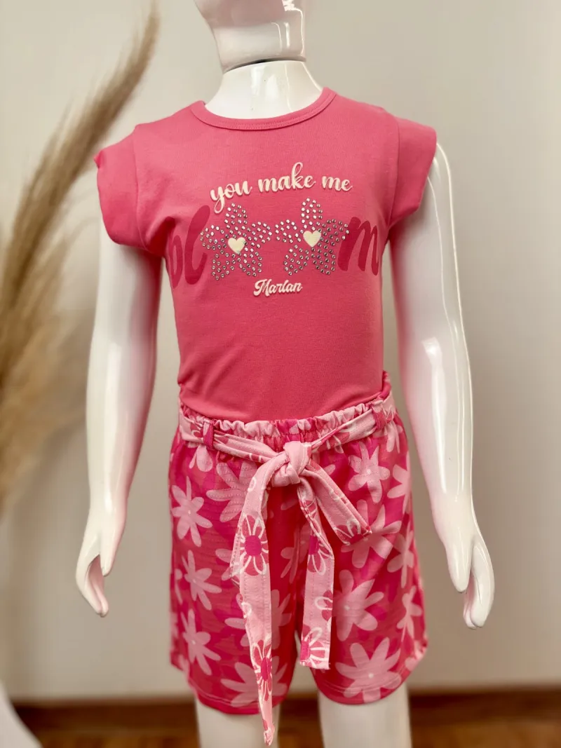 CONJUNTO FEMININO INFANTIL SM+SHORTS