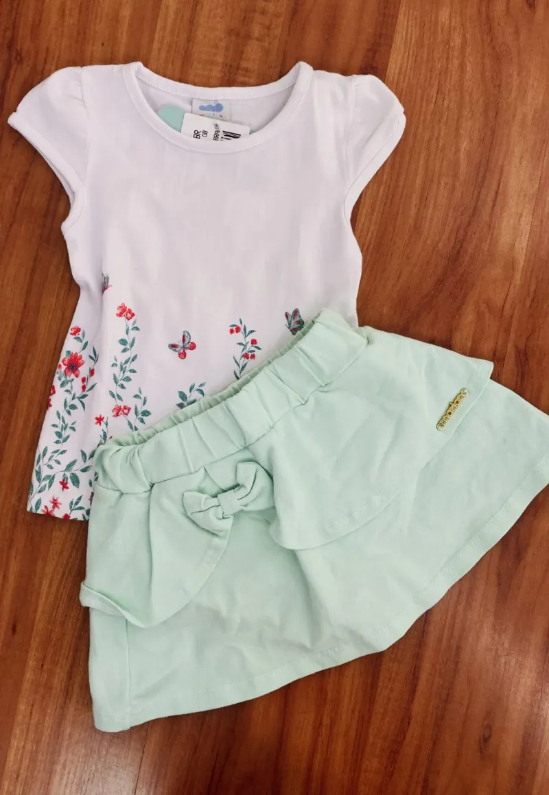CONJUNTO FEMININO INFANTIL MANGA CURTA MARLAN