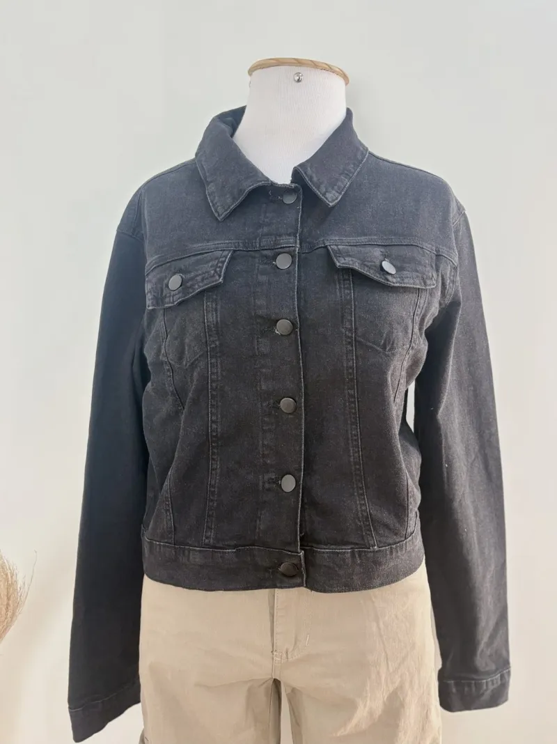 JAQUETA FEMININO ADULTO CURTO JEANS