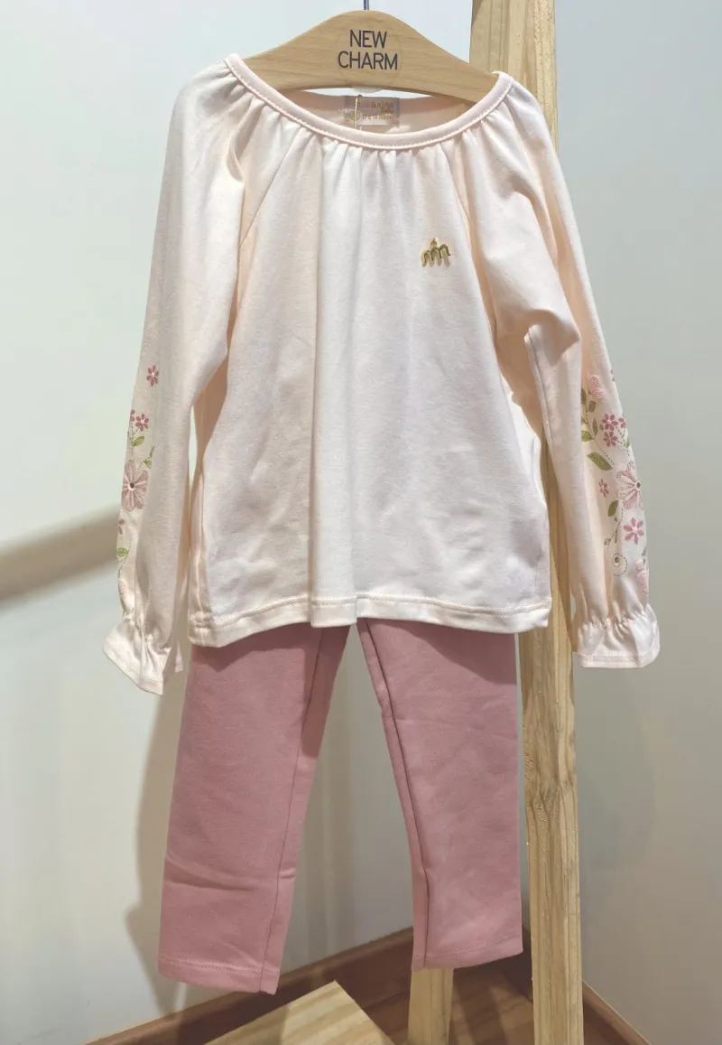 CONJUNTO FEMININO INFANTIL MANGA LONGA+LEGGING