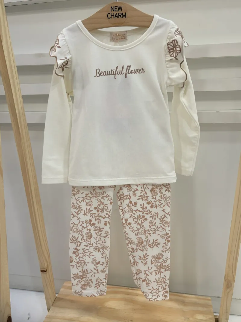 CONJUNTO FEMININO INFANTIL MANGA LONGA+LEGGING