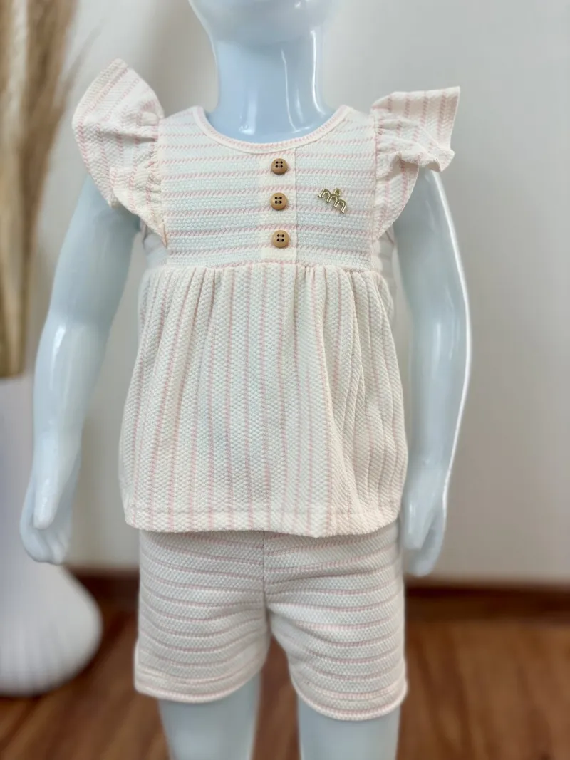 CONJUNTO FEMININO INFANTIL SM+SHORTS
