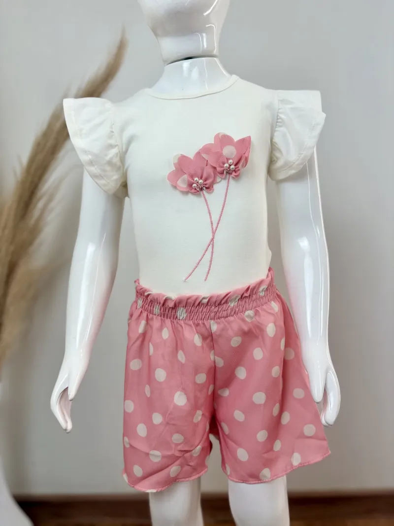 CONJUNTO FEMININO INFANTIL SM+SHORTS