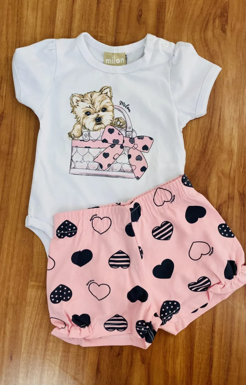 CONJUNTO FEMININO INFANTIL SEM MANGA R109