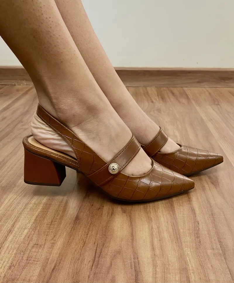 SLINGBACK FEMININO ADULTO C/SALTO