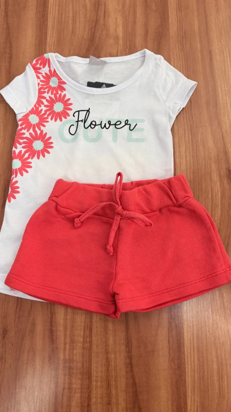 CONJUNTO FEMININO INFANTIL SEM MANGA R150