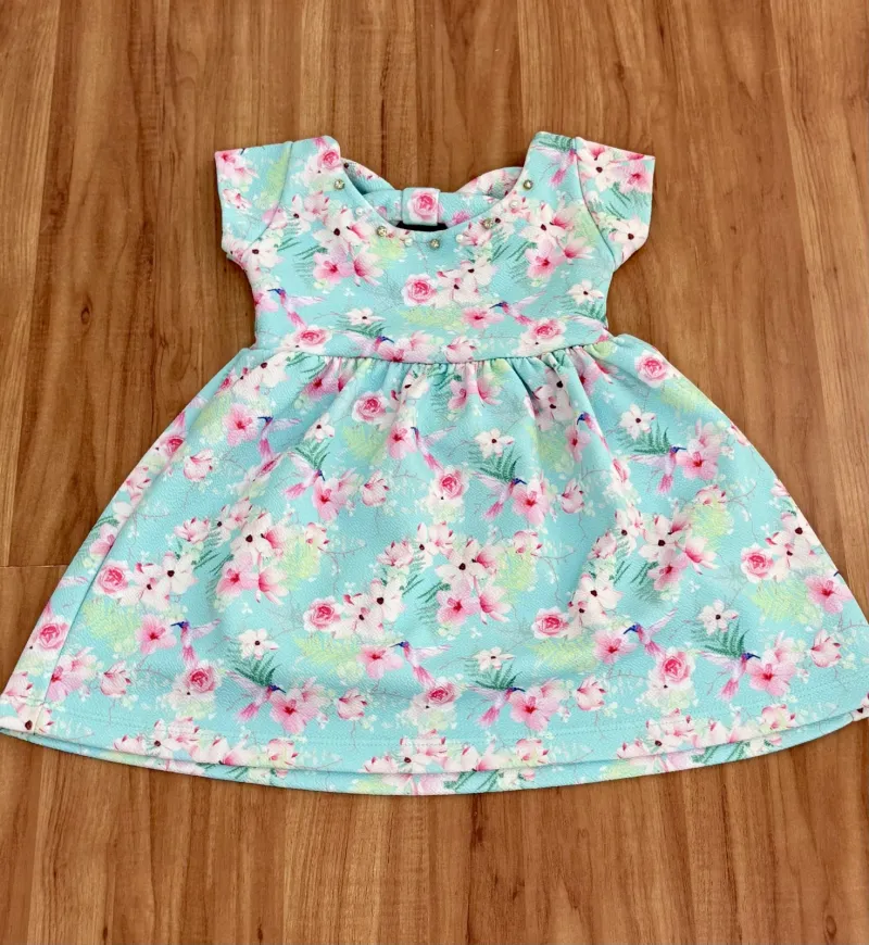 VESTIDO FEMININO INFANTIL SEM MANGA R114