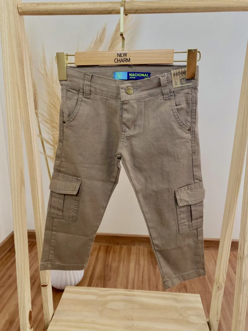 CALÇA MASCULINO INFANTIL SLIM CARGO