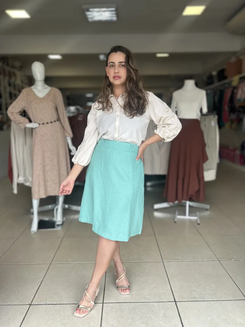 SAIA FEMININO MIDI EVASE R72