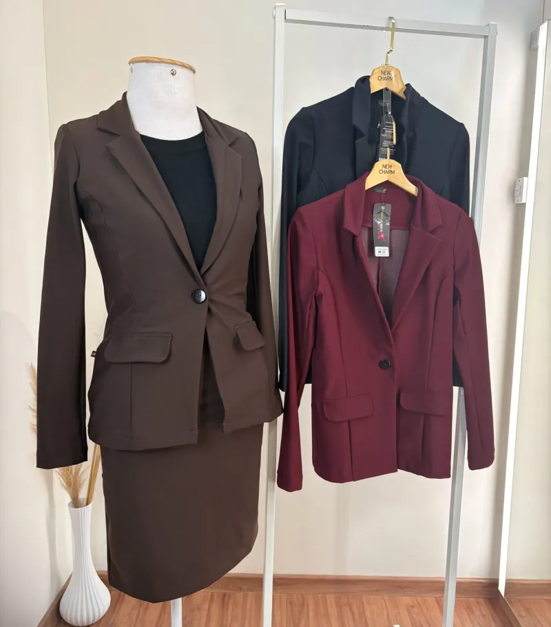 BLAZER FEMININO ADULTO C/BOTAO
