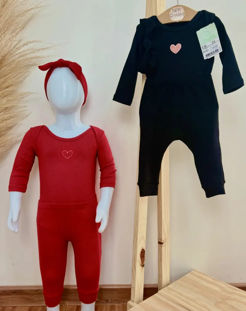 CONJUNTO FEMININO INFANTIL BD MANGA LONGA+CALÇA+FAIXA