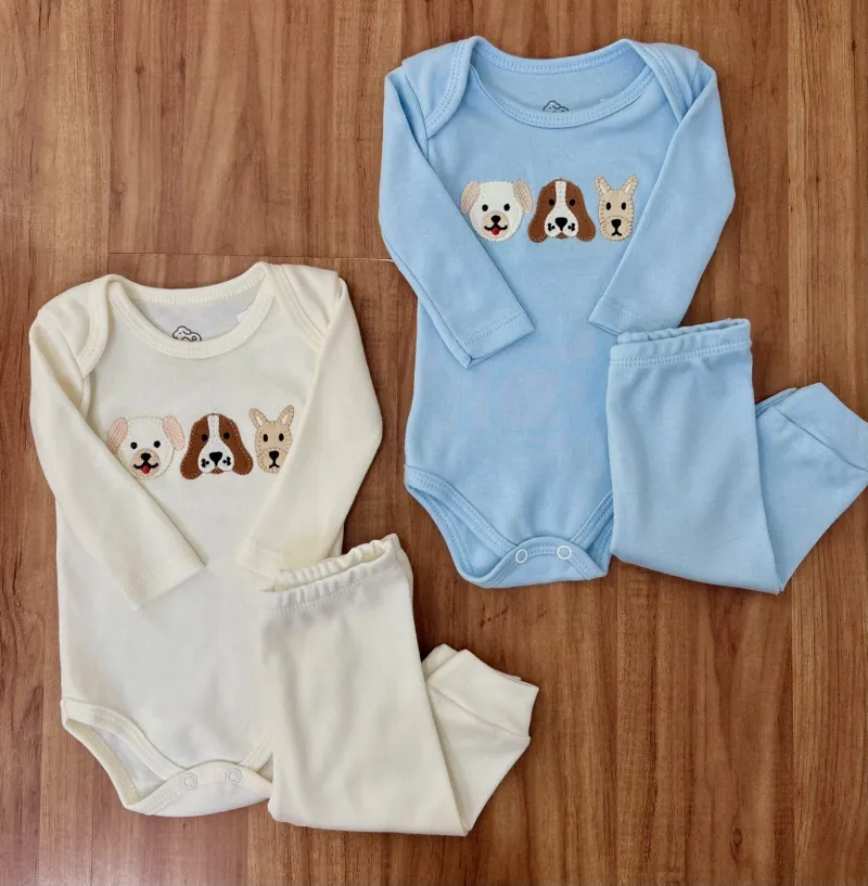 CONJUNTO UNISSEX INFANTIL BODY MANGA LONGA+CALÇA