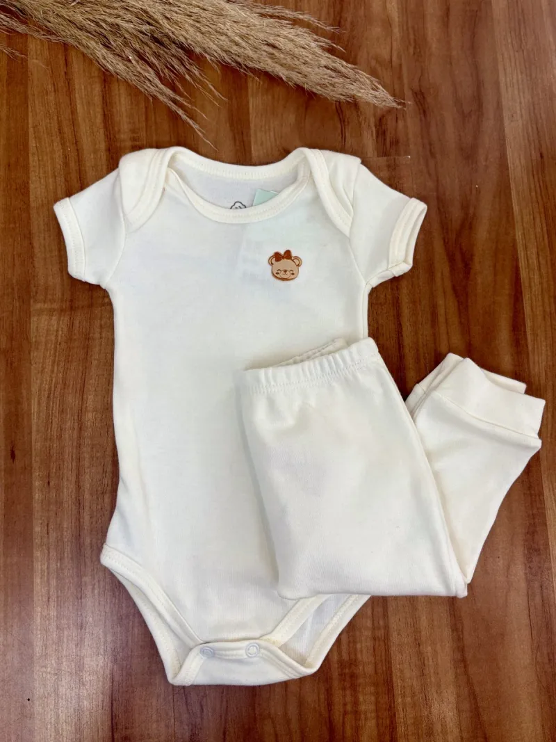 NOSSO BEBE — CONJUNTO FEMININO INFANTIL BODY MANGA CURTA+CALÇA
