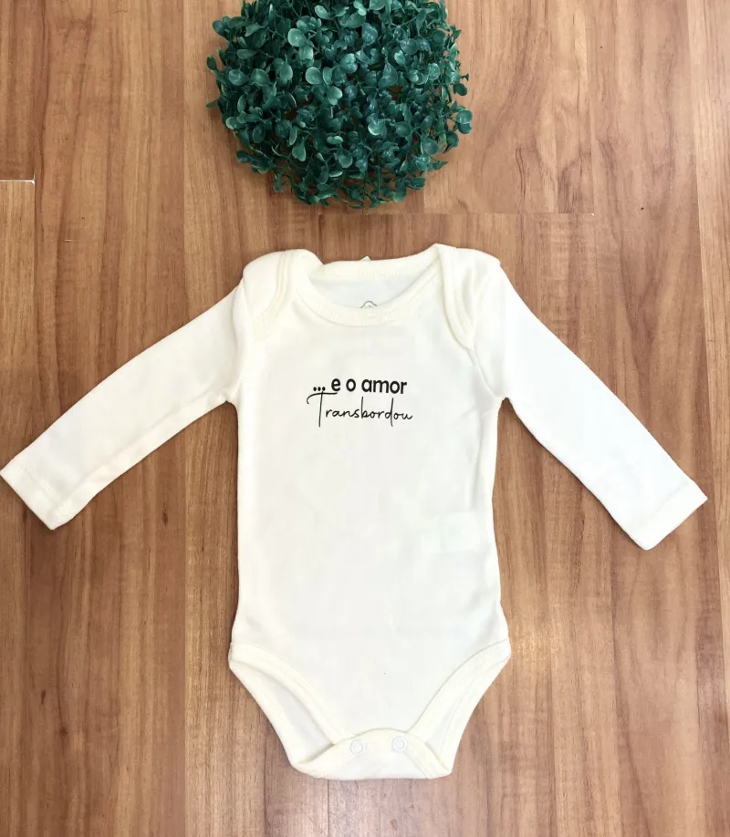 NOSSO BEBE — BODY UNISSEX INFANTIL MANGA LONGA