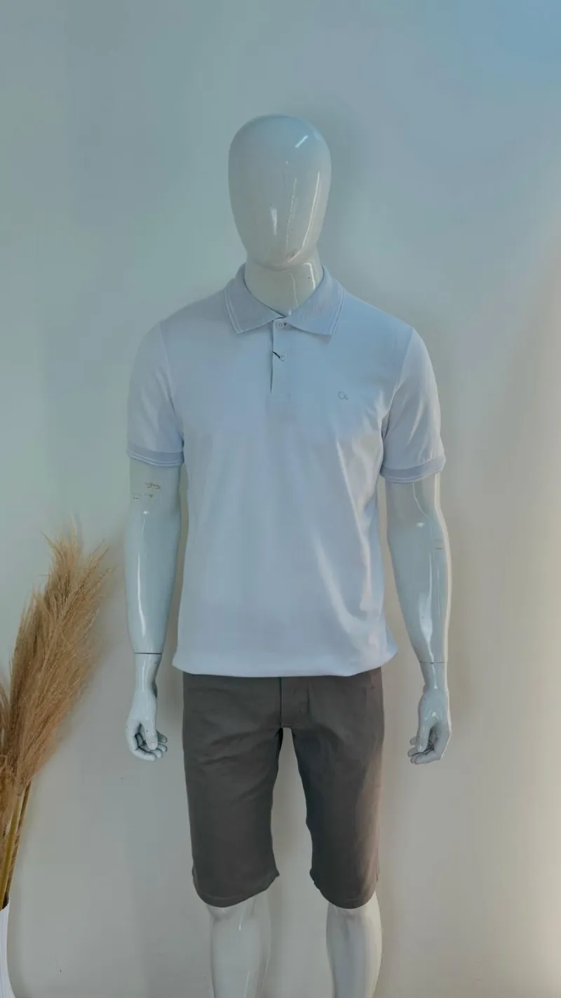 POLO MASCULINO ADULTO SEM MANGA SLIM