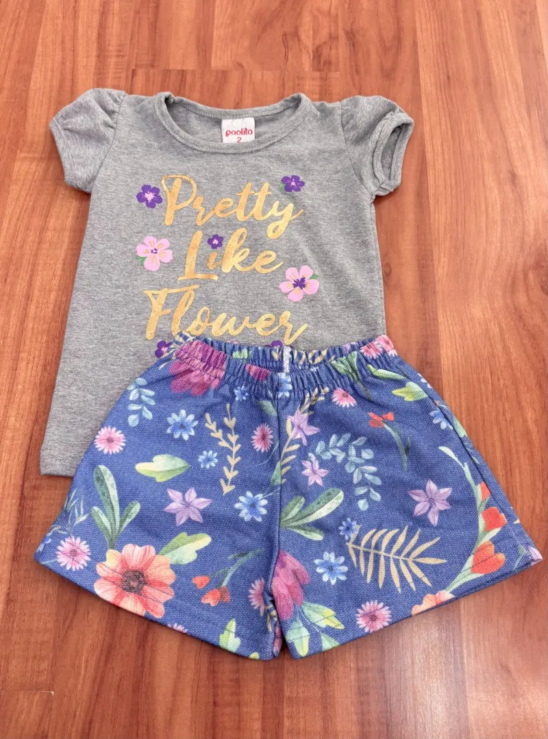 CONJUNTO FEMININO INFANTIL SEM MANGA R130