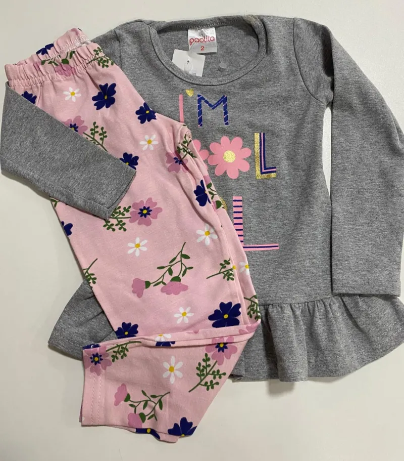 CONJUNTO FEMININO INFANTIL MANGA LONGA R130