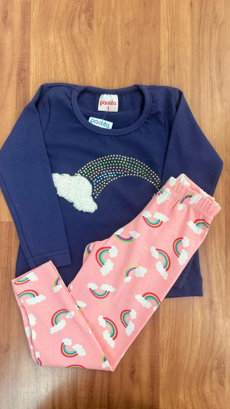 CONJUNTO FEMININO INFANTIL MANGA LONGA R130