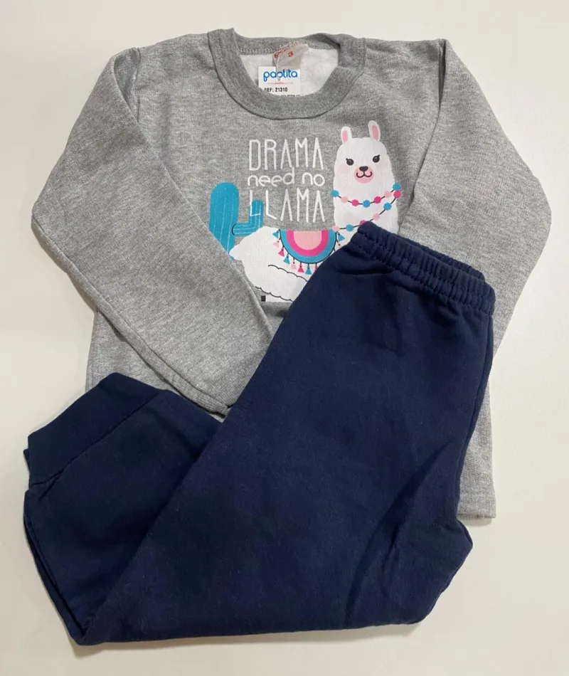 CONJUNTO FEMININO INFANTIL MANGA LONGA R130