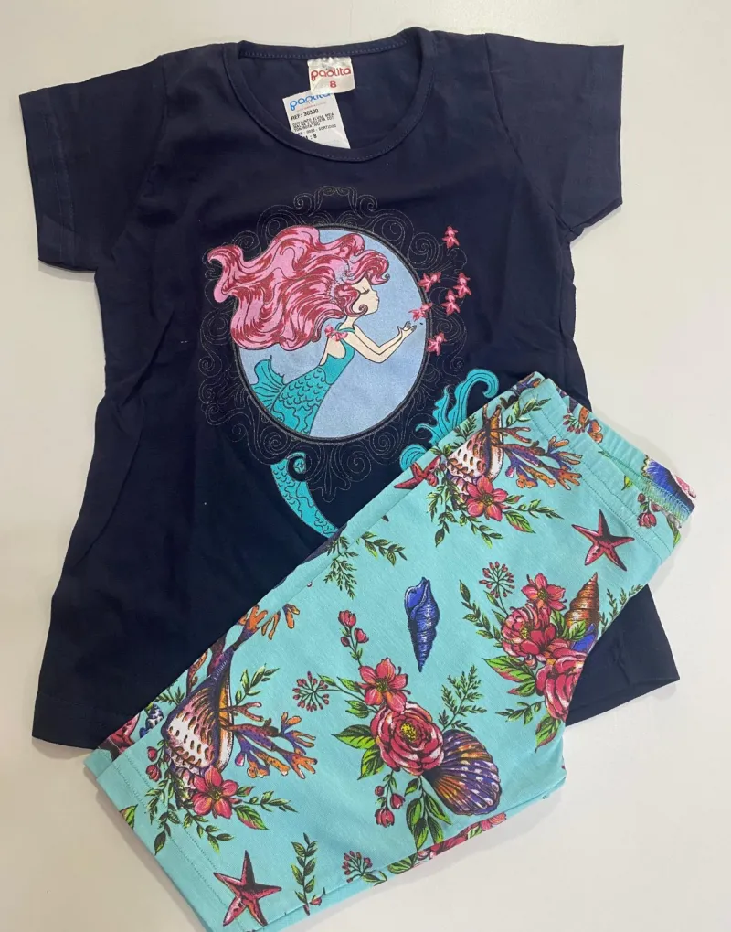 CONJUNTO FEMININO INFANTIL SEM MANGA R130