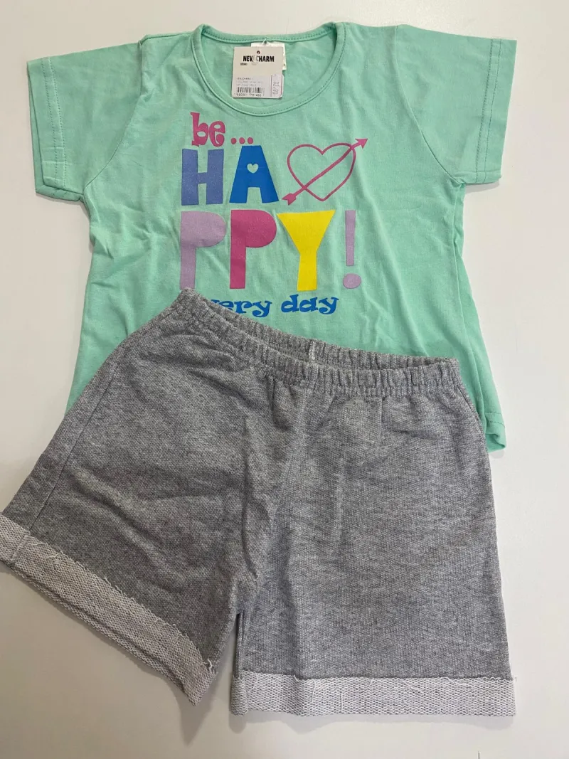 CONJUNTO FEMININO INFANTIL SEM MANGA R130