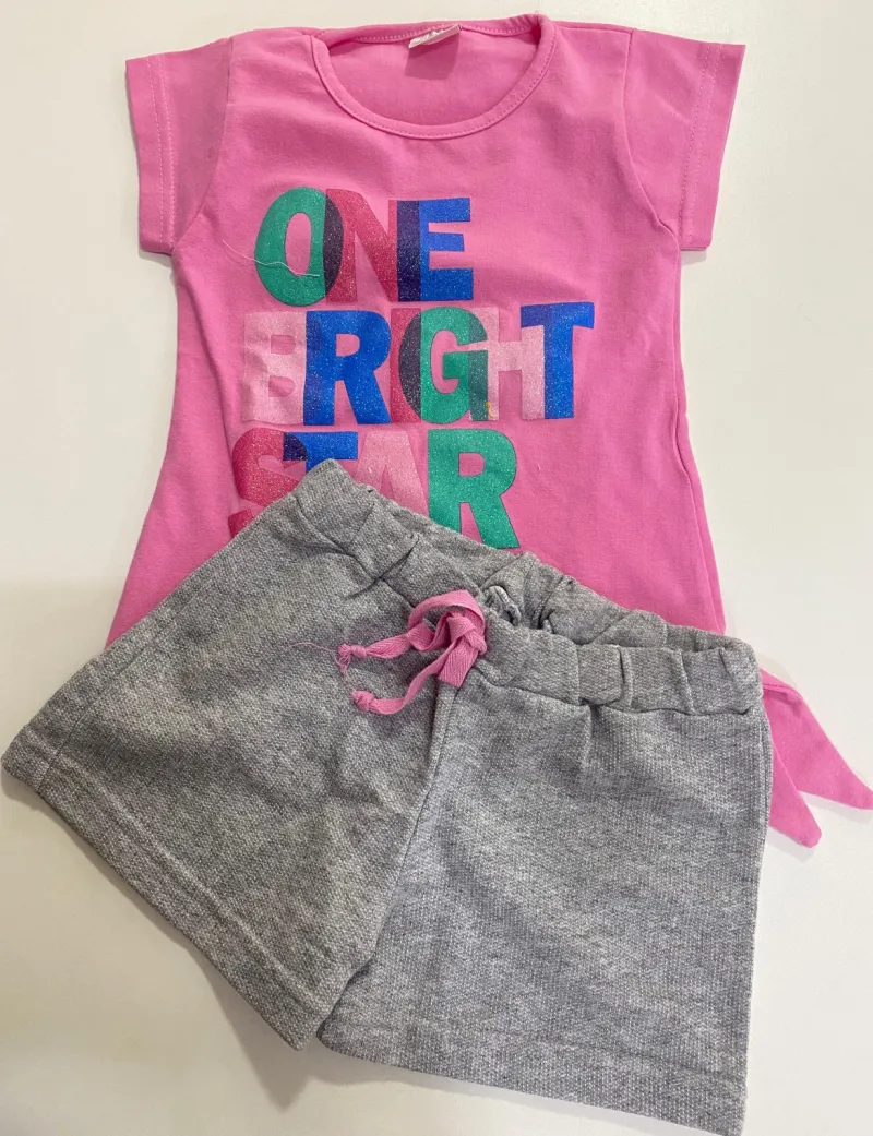 CONJUNTO FEMININO INFANTIL SEM MANGA R130