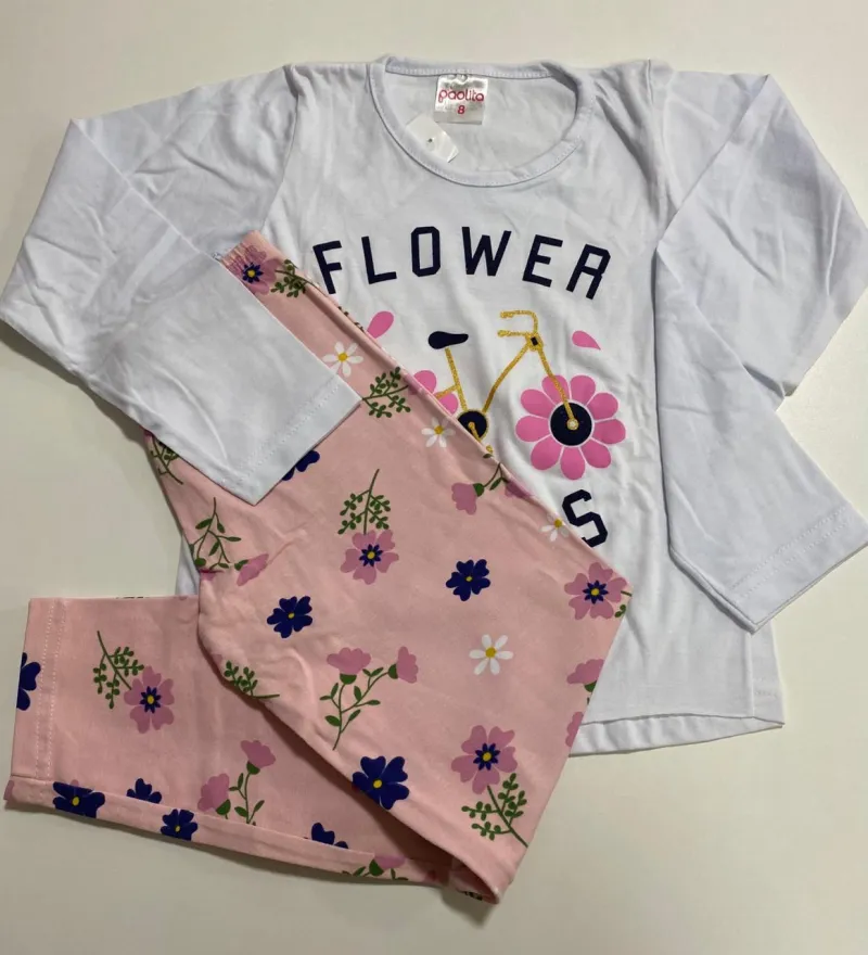 CONJUNTO FEMININO INFANTIL MANGA LONGA R130