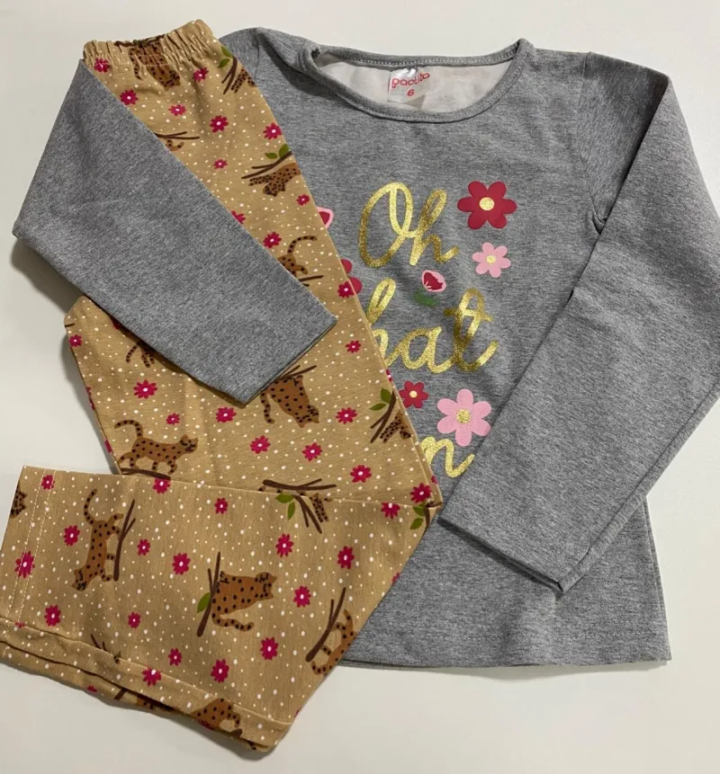 CONJUNTO FEMININO INFANTIL MANGA LONGA R130