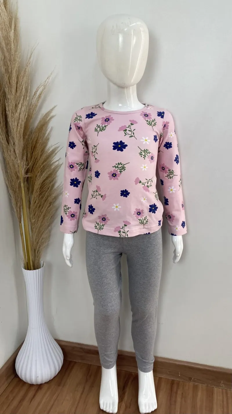 CONJUNTO FEMININO INFANTIL MANGA LONGA R130