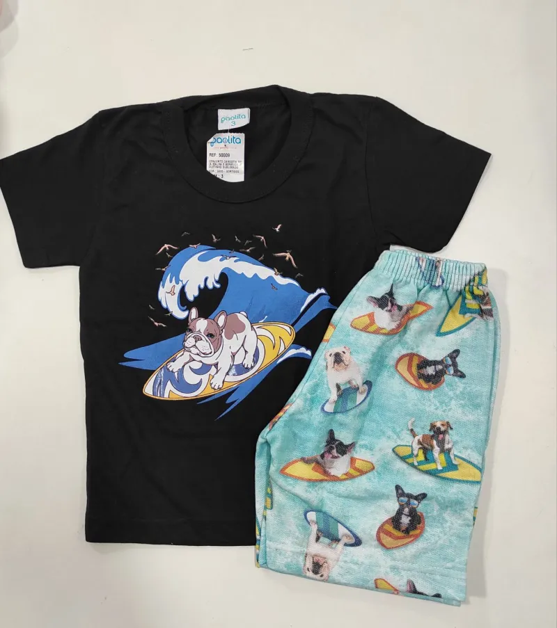 CONJUNTO MASCULINO INFANTIL SEM MANGA R130