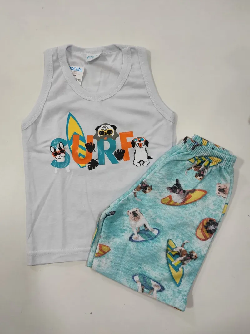 CONJUNTO MASCULINO INFANTIL SEM MANGA R130