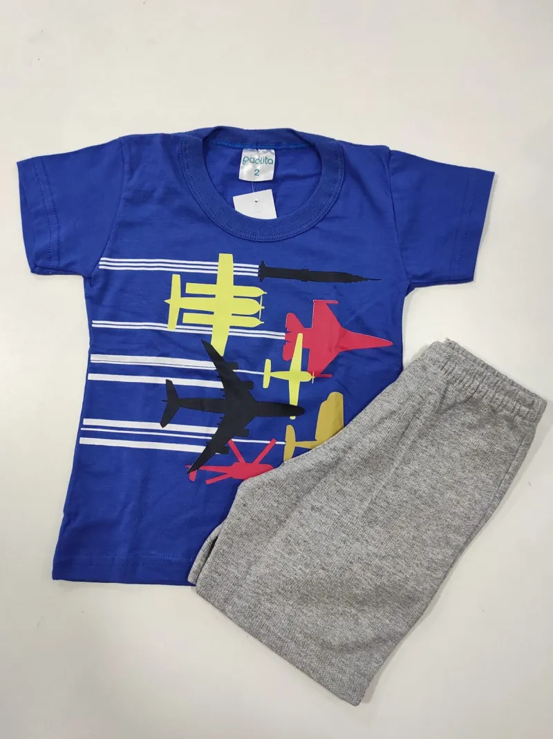 CONJUNTO MASCULINO INFANTIL SEM MANGA R130