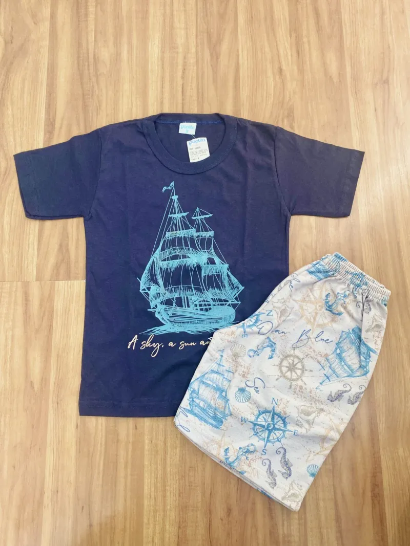 CONJUNTO MASCULINO INFANTIL SEM MANGA R130