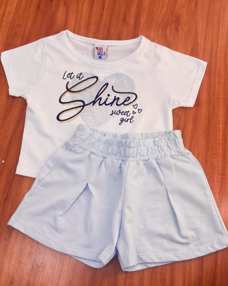 CONJUNTO FEMININO INFANTIL SEM MANGA PULLABULLA