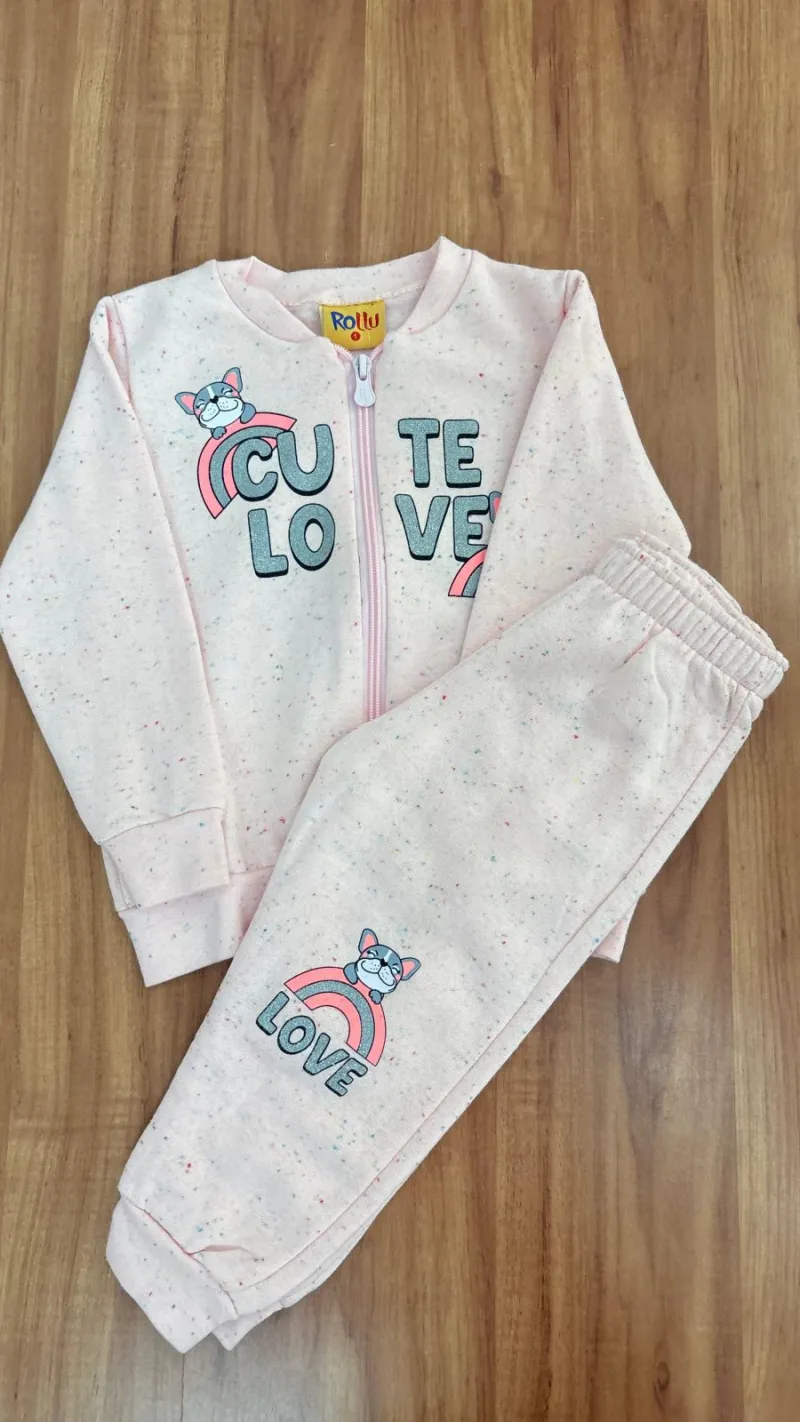 CONJUNTO FEMININO INFANTIL MOLETOM R01