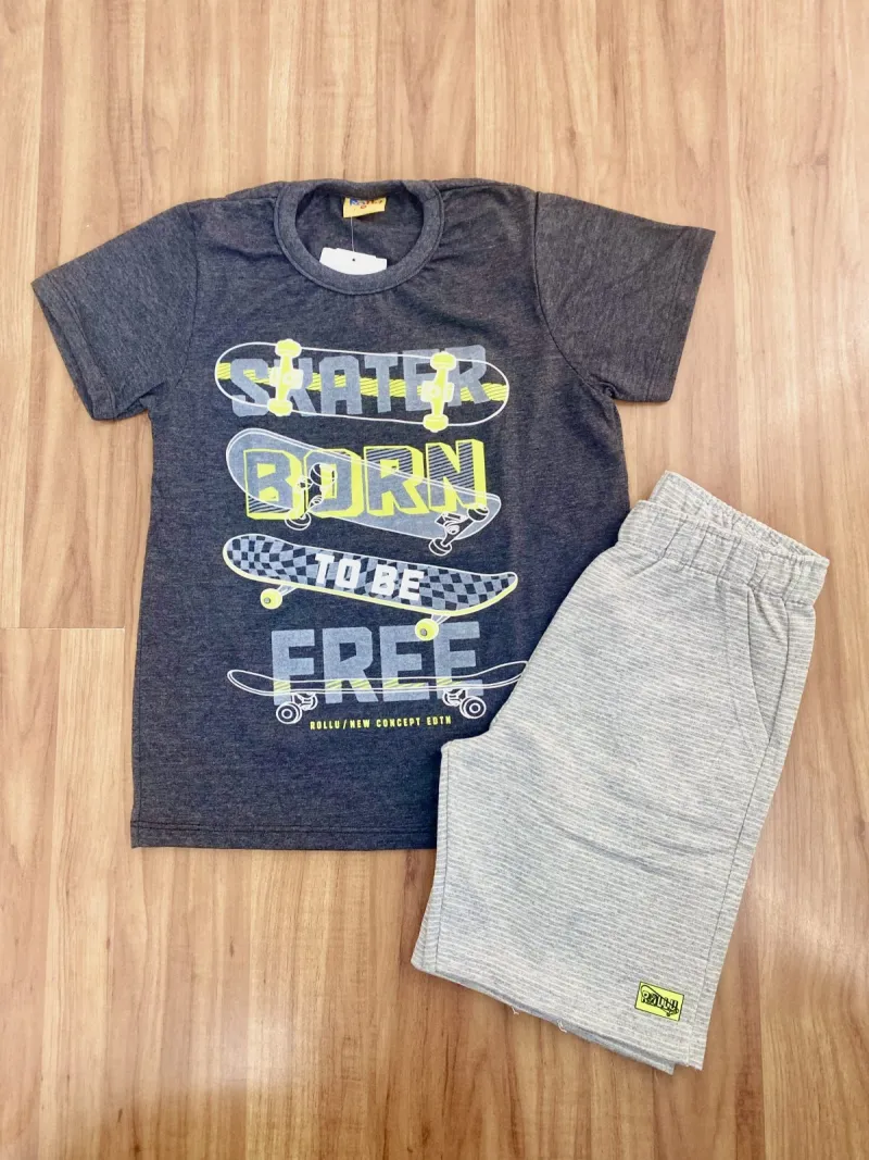 CONJUNTO MASCULINO INFANTIL SEM MANGA R01