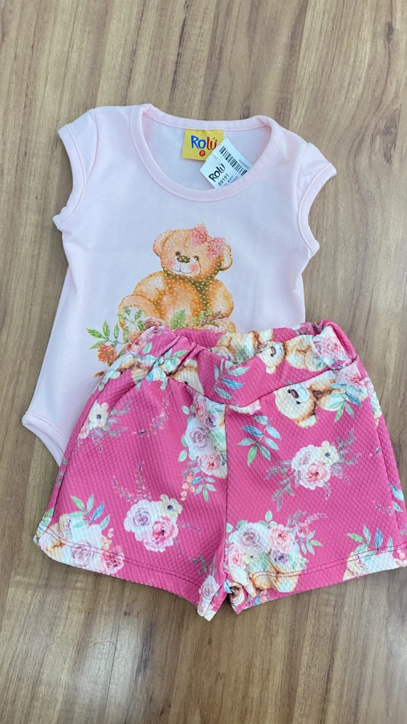 CONJUNTO FEMININO INFANTIL SEM MANGA R01
